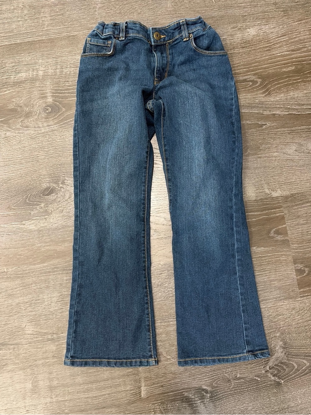 Crazy 8 Girls Blue Denim Flare Bootcut Jeans Size 8 Plus Adjustable Waist